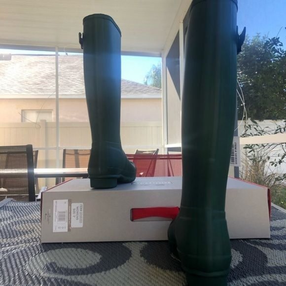 NWT Hunter women’s original tall green rain boots size 7 - Picture 5 of 5